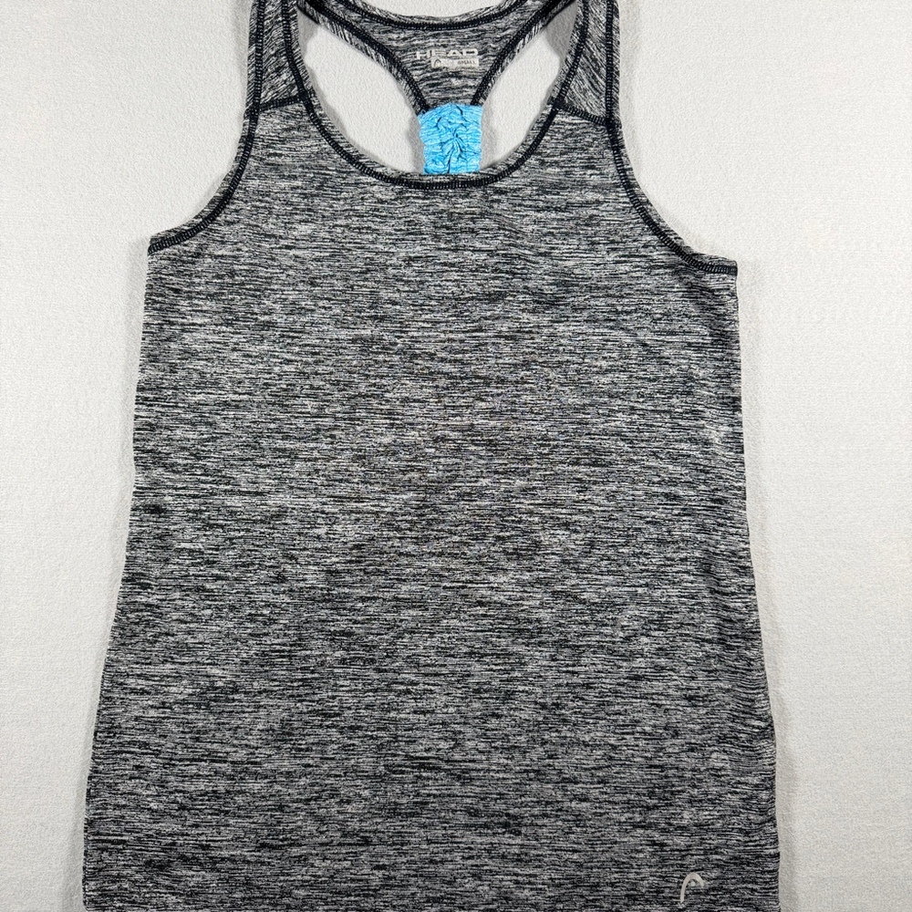 HEAD Women’s Racerback Tank Top Size S Black Gray Marled Athletic